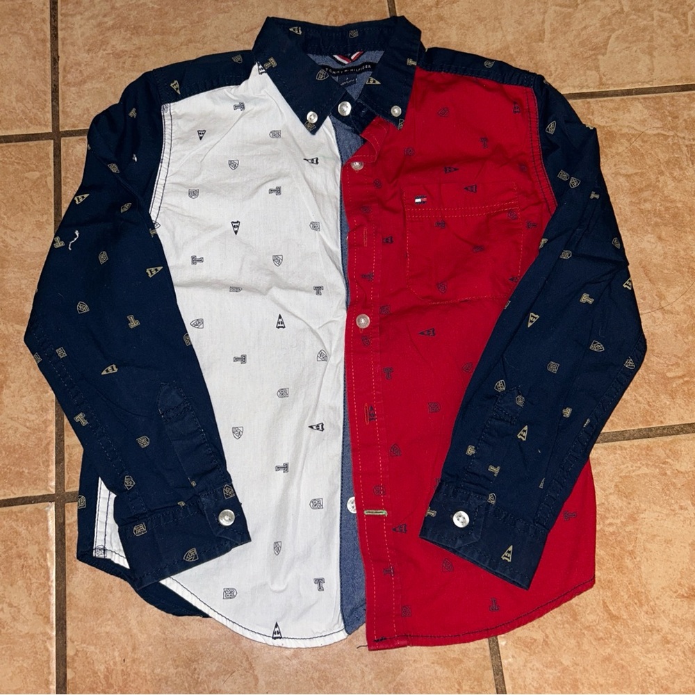 Kids Tommy Hilfiger long sleeve button up - Picture 1 of 3